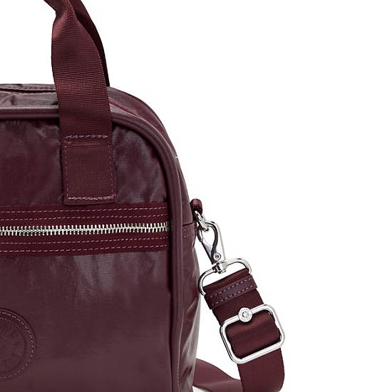 Kipling Hadya Metallic Skuldertasker Bordeaux | DK 1415DF